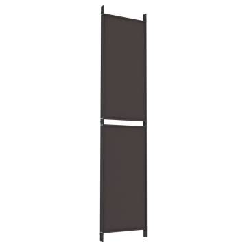 4-Panel Brown Room Divider 200x220 cm | Privacy & Style