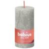 Bolsius Rustic Pillar Candles - Sandy Grey, 8 pcs | HipoMarket