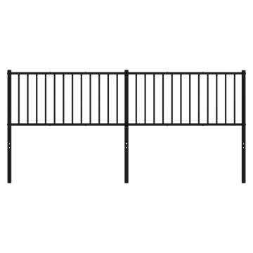 Stylish Black Metal Headboard 193 cm | Hipomarket