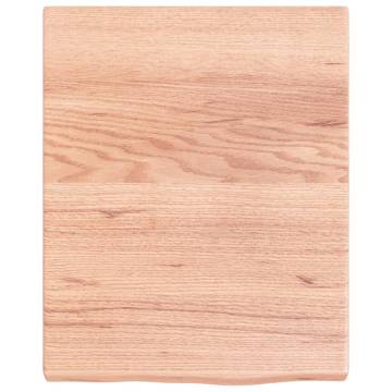 Light Brown Solid Wood Bathroom Countertop - 40x50cm