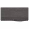 Dark Brown Solid Oak Bathroom Countertop - 60x30 cm