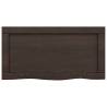 Dark Brown Solid Oak Bathroom Countertop - 60x30 cm