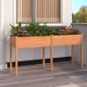 Planter with Liner Brown 161x45x76 cm Solid Wood Fir Colour brown Size 161 x 45 x 76 cm Quantity in Package 1 