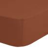 Good Morning Jersey Fitted Sheet 90/100x220 cm - Terracotta