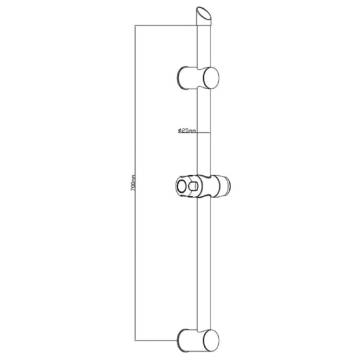 SCHÜTTE Adjustable Shower Bar SIGNO - Chrome Finish