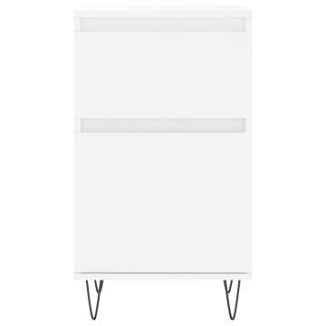 Stylish White Sideboard 40x35x70 cm - Engineered Wood