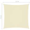 Sunshade Sail Oxford Fabric Square 2.5x2.5 m Cream - Hipomarket