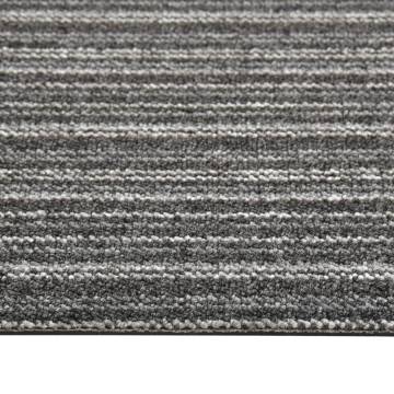 Carpet Floor Tiles - 20 pcs 5 m² Striped Anthracite