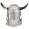 Fantasy Viking Helmet LARP Silver Steel - Antique Style