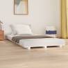 White Bed Frame 100x200 cm - Solid Pine & Sturdy Design