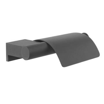 Tiger Toilet Roll Holder 'Bold' Matt Black with Cover