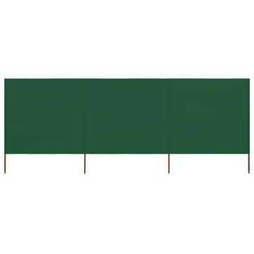 3-Panel Green Wind Screen Fabric 400x80 cm - Durable & Stylish