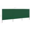 3-Panel Green Wind Screen Fabric 400x80 cm - Durable & Stylish