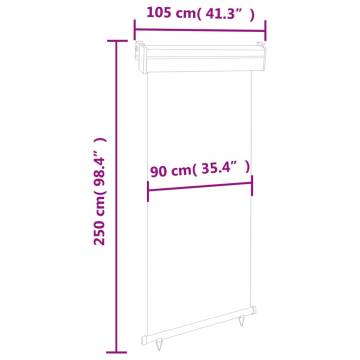 Balcony Side Awning 105x250 cm Cream - Stylish Privacy Solution