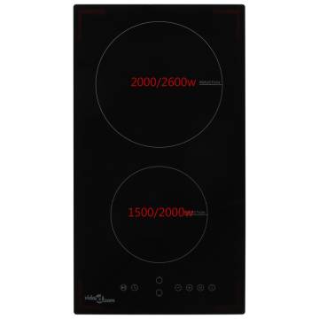 Induction Hob with 2 Burners - Touch Control Glass 3500 W