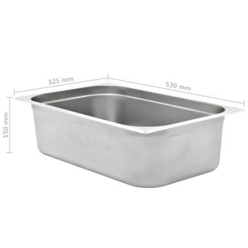 Gastronorm Containers 2 pcs GN 1/1 - Stainless Steel Cookware