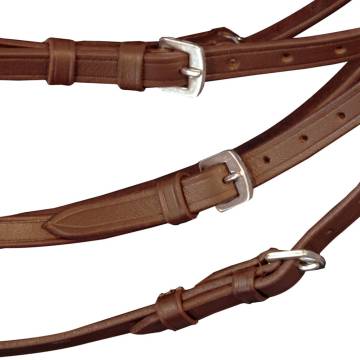 Leather Flash Bridle with Reins & Bit for Pony - Brown