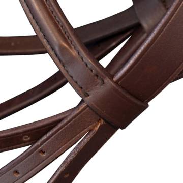 Leather Flash Bridle with Reins & Bit for Pony - Brown