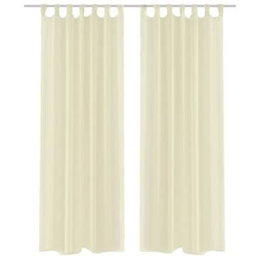 Cream Sheer Curtain 140 x 175 cm - 2 pcs for Any Room