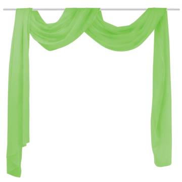 Sheer Voile Drape 140 x 600 cm in Green - Elegant Decor