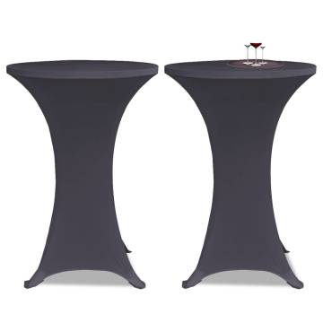 Stretch Table Cover 2 pcs 80 cm Anthracite | HipoMarket