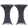 Stretch Table Cover 2 pcs 80 cm Anthracite | HipoMarket