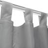 Micro-Satin Curtains 2 pcs 140x175 cm Grey - Stylish Privacy