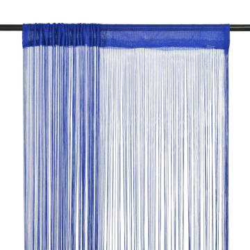 Blue String Curtains 2 pcs 100x250 cm | HipoMarket