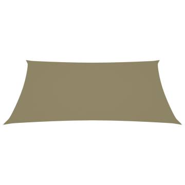 Sunshade Sail Rectangular 2x3m Beige - Outdoor Protection