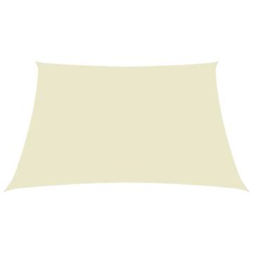 Cream Sunshade Sail 6x7m Oxford Fabric - UV & Water Resistant