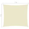 Cream Sunshade Sail 6x7m Oxford Fabric - UV & Water Resistant