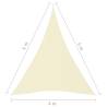 Sunshade Sail Oxford Fabric Triangular 4x5x5 m - Cream