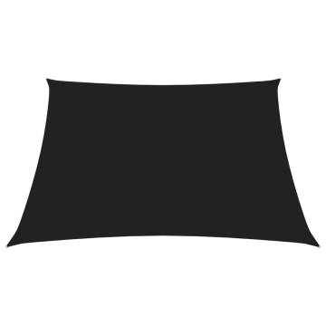 Black 4x4m Square Sunshade Sail - Oxford Fabric