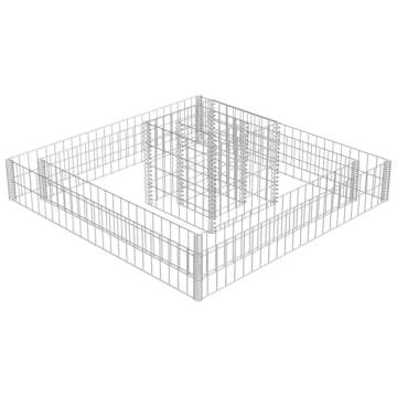 Gabion Planter Galvanised Steel 120x120x20 | Hipomarket