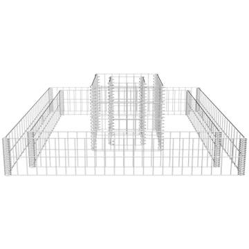 Gabion Planter Galvanised Steel 120x120x20 | Hipomarket