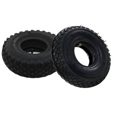 2 Tyres & 2 Inner Tubes 3.00-4 for Sack Truck Wheel - Hipomarket