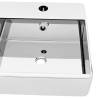 Chic Silver Ceramic Wash Basin with Overflow | 41x41 cm