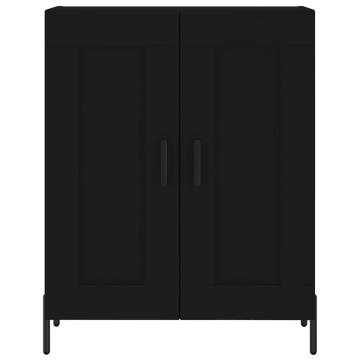 Stylish Highboard Black 69.5x34x180 cm Engineered Wood