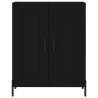 Stylish Highboard Black 69.5x34x180 cm Engineered Wood