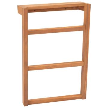 Towel Racks 2 pcs Solid Teak Wood | Hipomarket UK