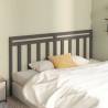 Stylish Grey Wooden Bed Headboard - Solid Pine, 206x4x100 cm