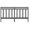 Stylish Grey Wooden Bed Headboard - Solid Pine, 206x4x100 cm