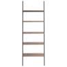 5-Tier Leaning Shelf - Dark Brown & Black | Hipomarket UK