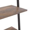 5-Tier Leaning Shelf - Dark Brown & Black | Hipomarket UK