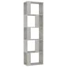 Stylish Concrete Grey Book Cabinet & Room Divider - 45x24x159 cm