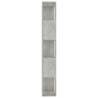 Stylish Concrete Grey Book Cabinet & Room Divider - 45x24x159 cm