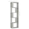 Stylish Concrete Grey Book Cabinet & Room Divider - 45x24x159 cm