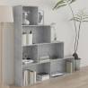 Book Cabinet/Room Divider Concrete Grey 155x24x160 cm Engineered Wood Colour concrete grey Quantity in Package 1 