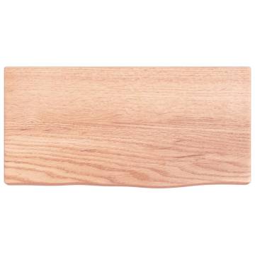 Wall Shelf Light Brown Solid Oak 40x20x4 cm - Durable & Unique