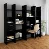 Stylish Black Book Cabinet - 40x35x180 cm | Hipomarket